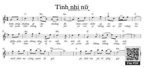 Sheet PDF of Tây Lương nữ quốc