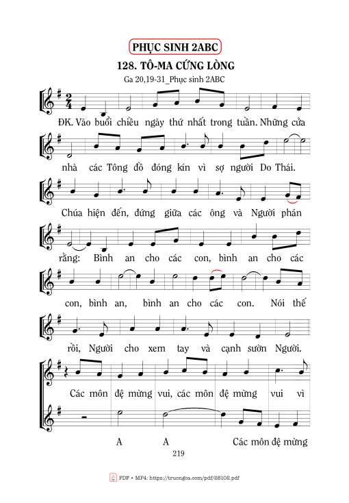 Sheet PDF of Tôma Cứng Lòng