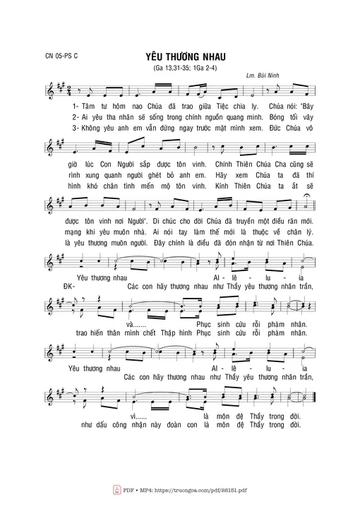 Sheet PDF of Yêu Thương Nhau