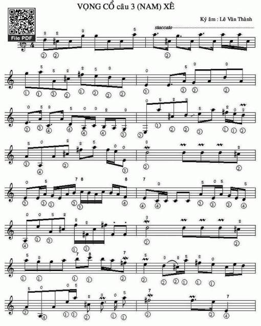 Vọng Cổ Câu 3 Xê Dây Kép