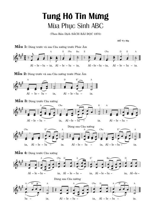 Tung hô tin mừng Mùa Phục Sinh (THTM)