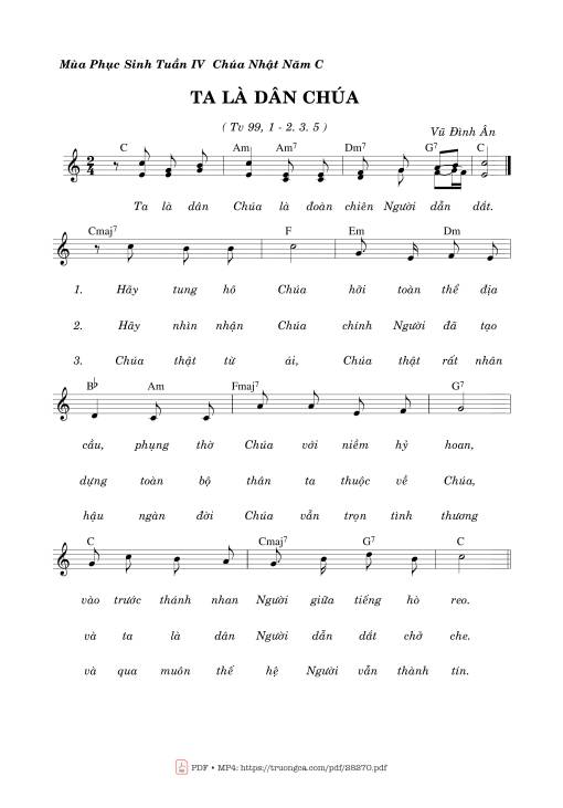 Thánh Vịnh 99, Ta Là Dân Chúa