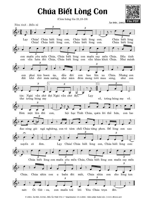 Chúa Biết Lòng Con