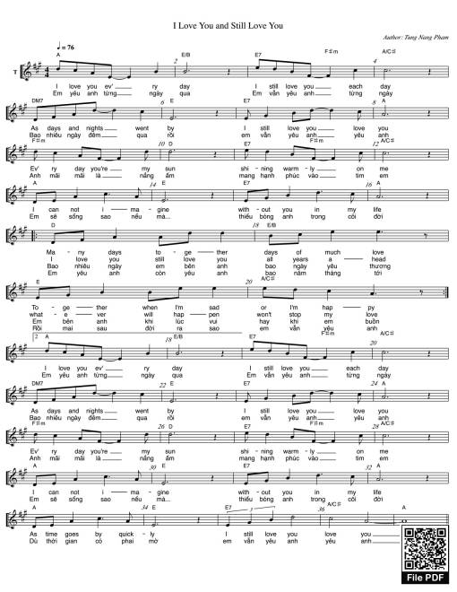 Sheet PDF of I love you and still love you