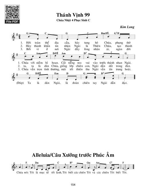 Thánh Vịnh 99, Chúa Nhật 4C Phục Sinh