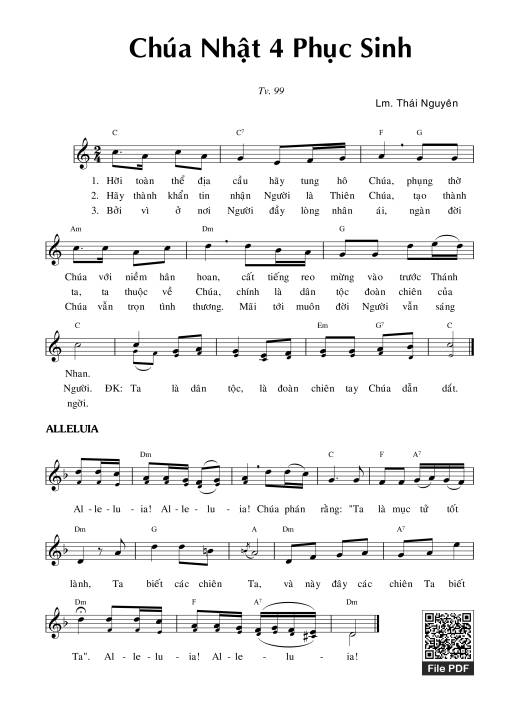 Thánh Vịnh 99, Chúa Nhật 4C Phục Sinh