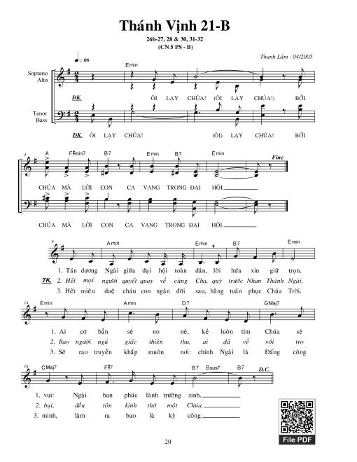 Thánh Vịnh 21 (B)