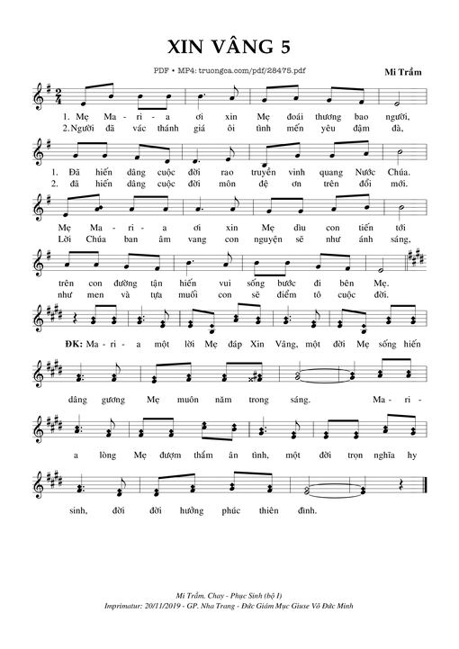 Xin Vâng 5 - Mi Trầm