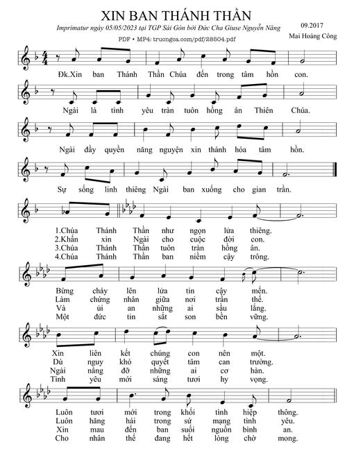 Xin Ban Thánh Thần