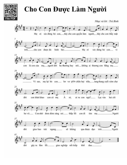Cho con được làm người