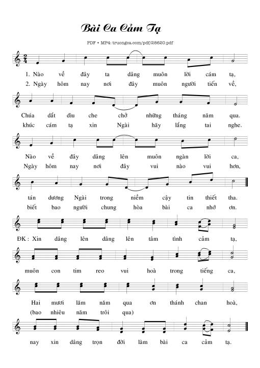 Bài Ca Cảm Tạ