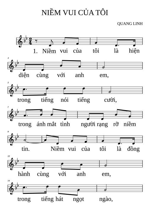 NIỀM VUI CỦA TÔI