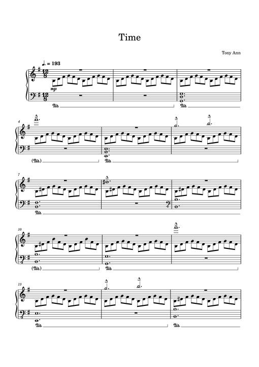 Time Piano - Tony Ann