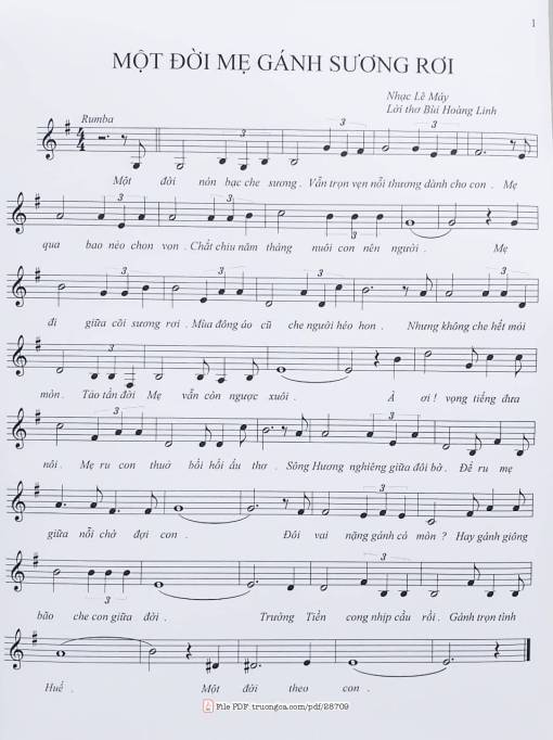 Một đời mẹ gánh sương rơi