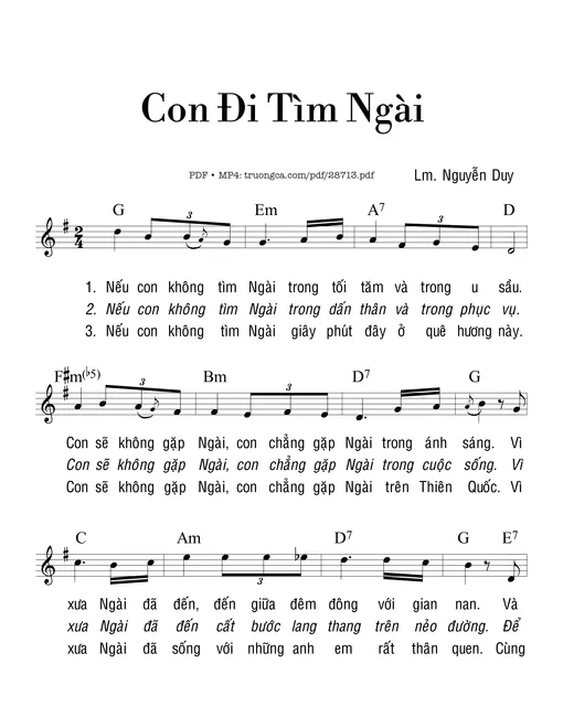 Con Đi Tìm Ngài