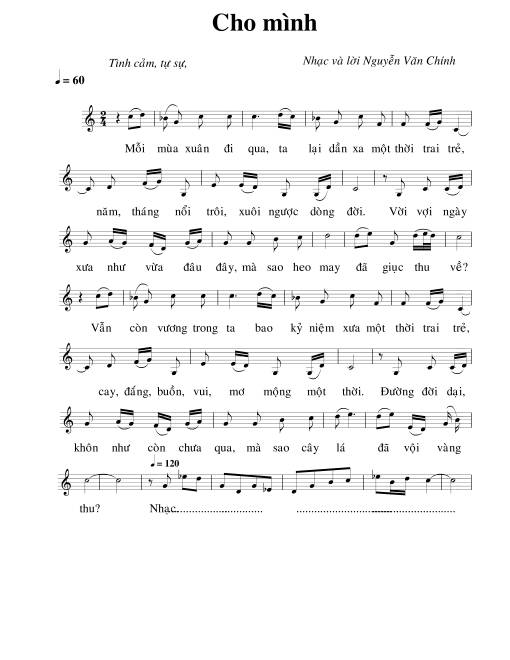 Cho mình - Nguyễn Văn Chính