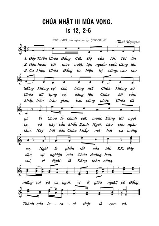 Sheet PDF of Đức Maria Thăm Viếng Bà Isave