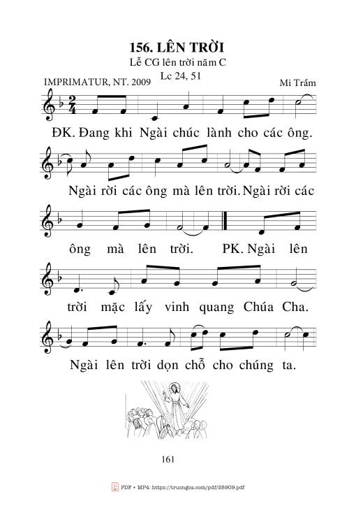 Sheet PDF of Lên Trời - Mi Trầm
