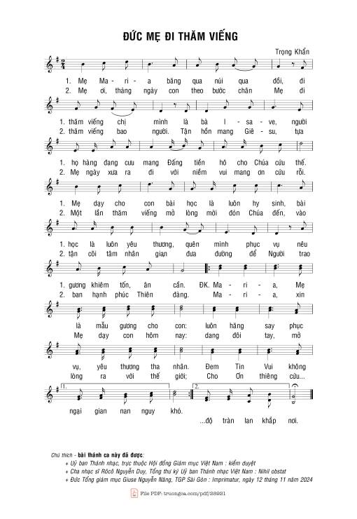 Đức Mẹ Đi Thăm Viếng