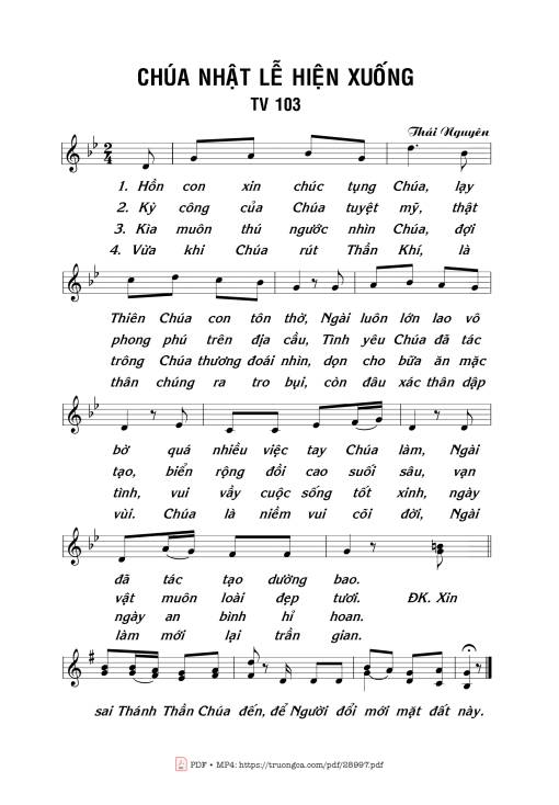 Thánh Vịnh 103, Chúa Nhật Lễ Hiện Xuống