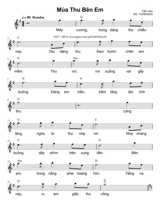 Mùa Thu bên em - Trần Liêu