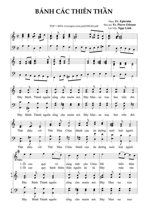 Sheet PDF of Bánh Các Thiên Thần