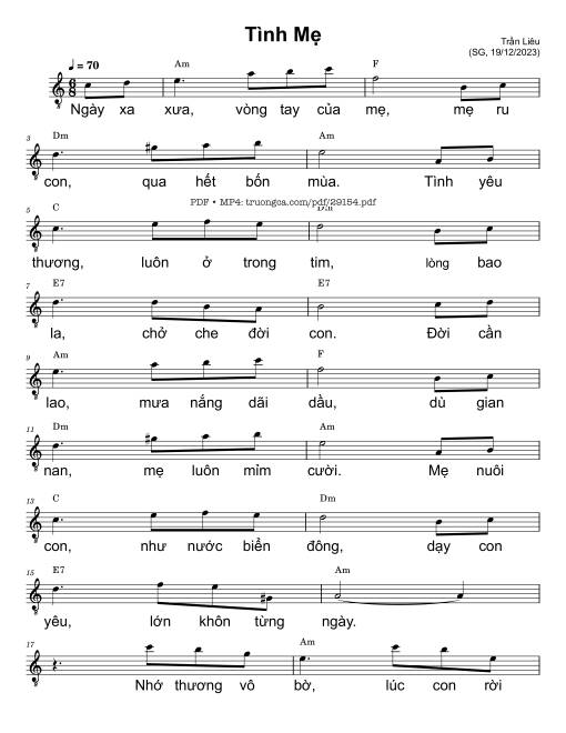 Tình mẹ - Trần Liêu