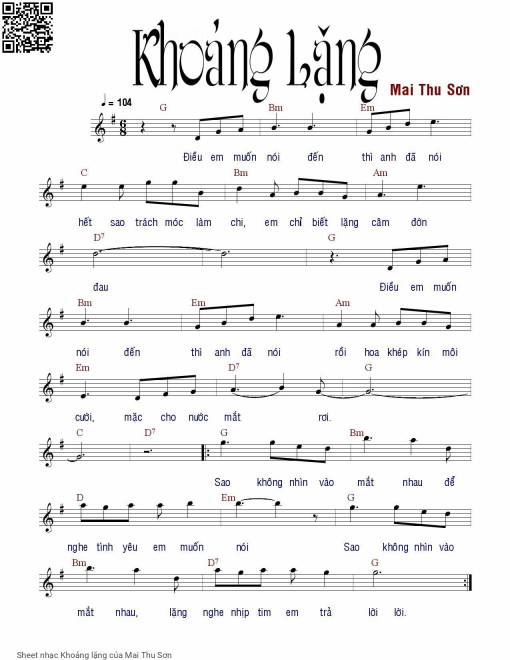 Sheet PDF of Khoảng lặng