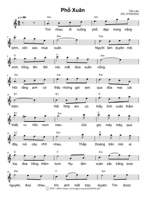 Phố xuân - Trần Liêu