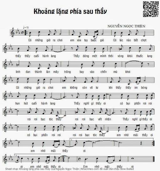 Sheet PDF of Khoảng lặng phía sau thầy