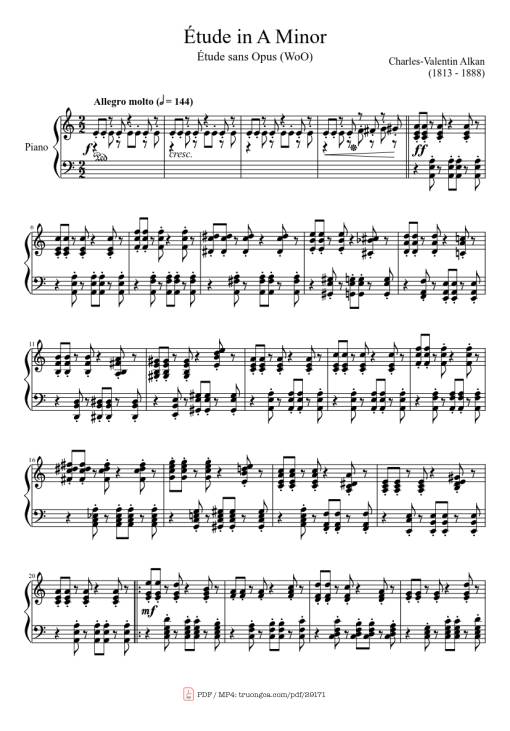 Étude in A Minor Piano