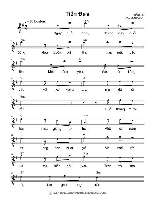 Tiễn đưa - Trần Liêu