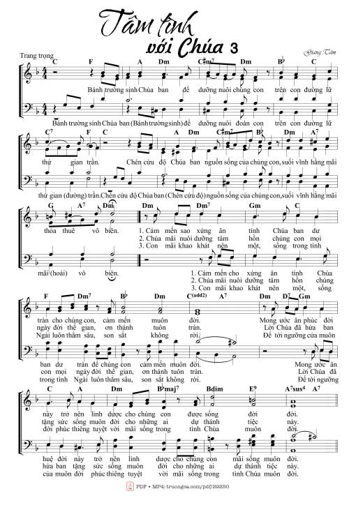 Sheet PDF of Tâm Tình Với Chúa 3