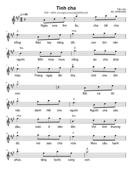 Tình cha - Trần Liêu