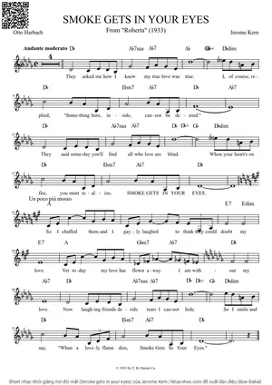 Khói giăng mờ đôi mắt (Smoke gets in your eyes)