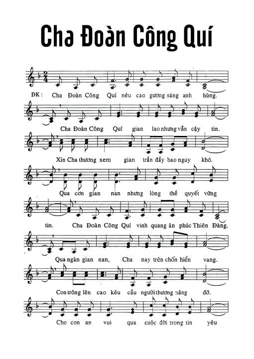 Sheet PDF of Cha Đoàn Công Quí