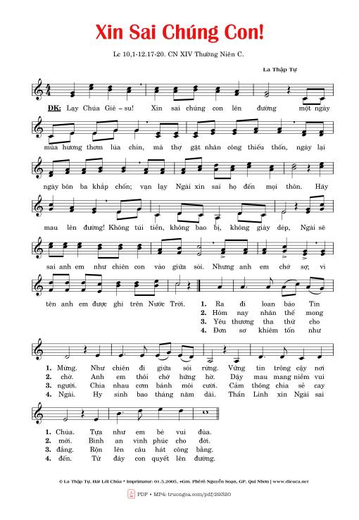 Xin Sai Chúng Con (Cn14Tnc)