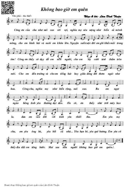 Không bao giờ em quên