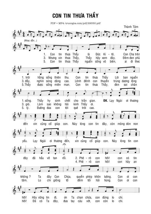 Con Tin Thưa Thầy