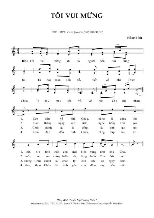 Tôi Vui Mừng - Hồng Bính