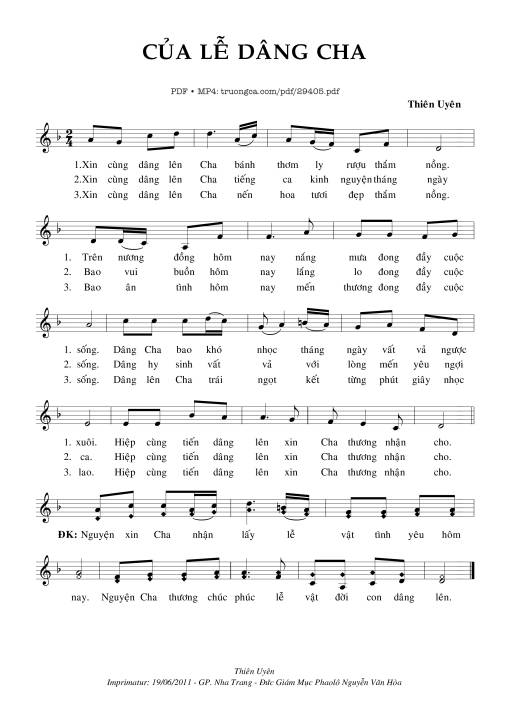 Của Lễ Dâng Cha