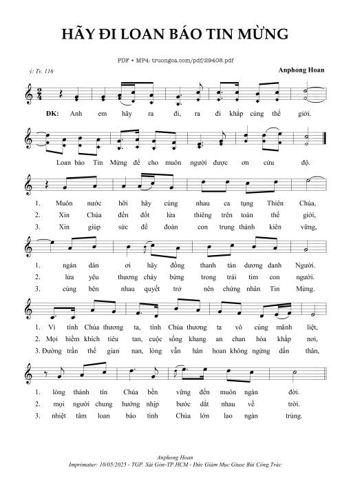 Hãy Đi Loan Báo Tin Mừng