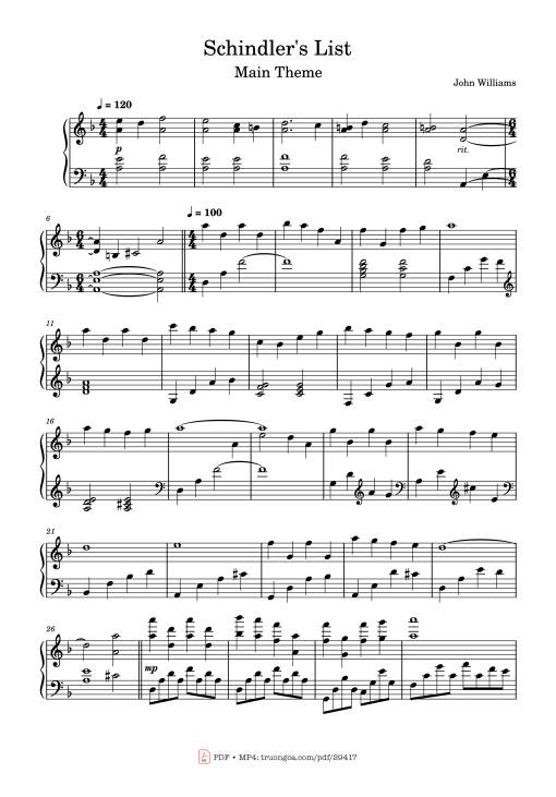 Schindler's List Piano