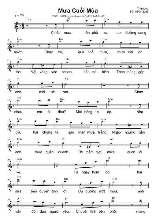 Mưa cuối mùa - Trần Liêu