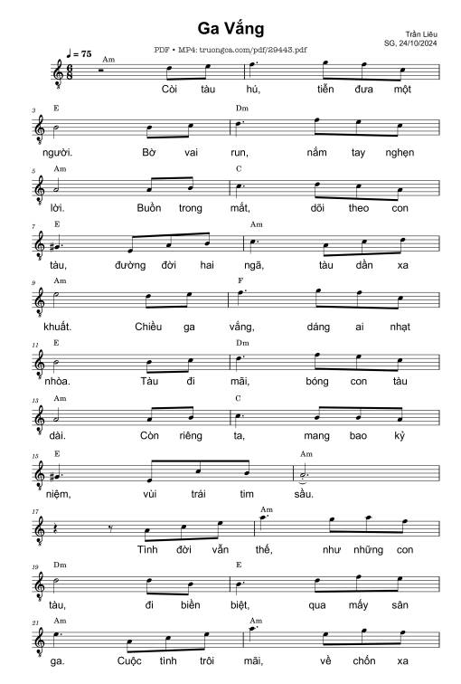 Ga vắng - Trần Liêu