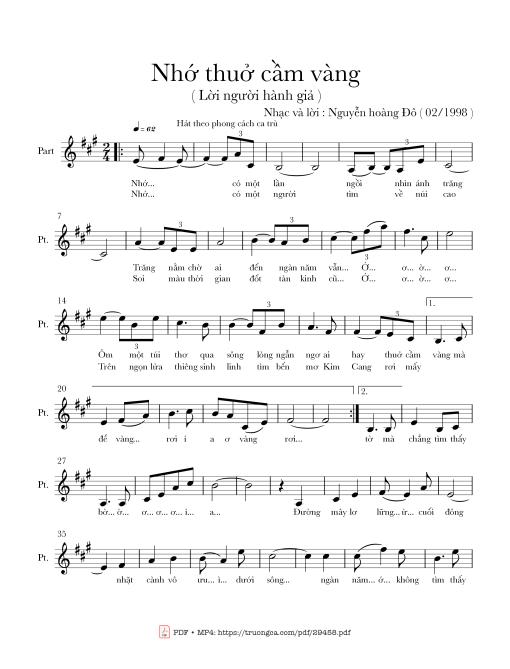 Nhớ thuở cầm vàng (Lời người hành giả)