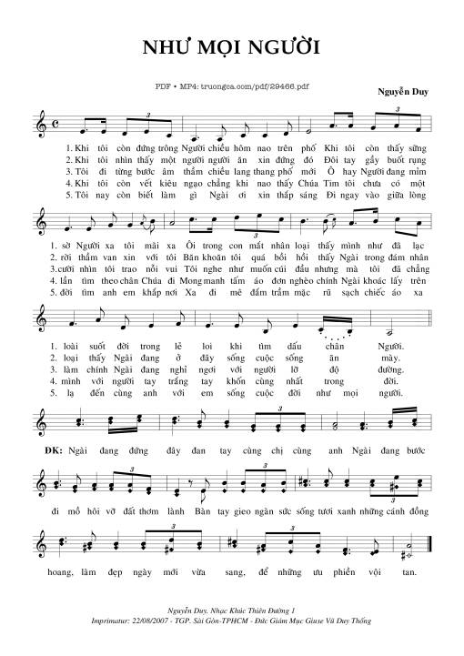 Như Mọi Người - Nguyễn Duy