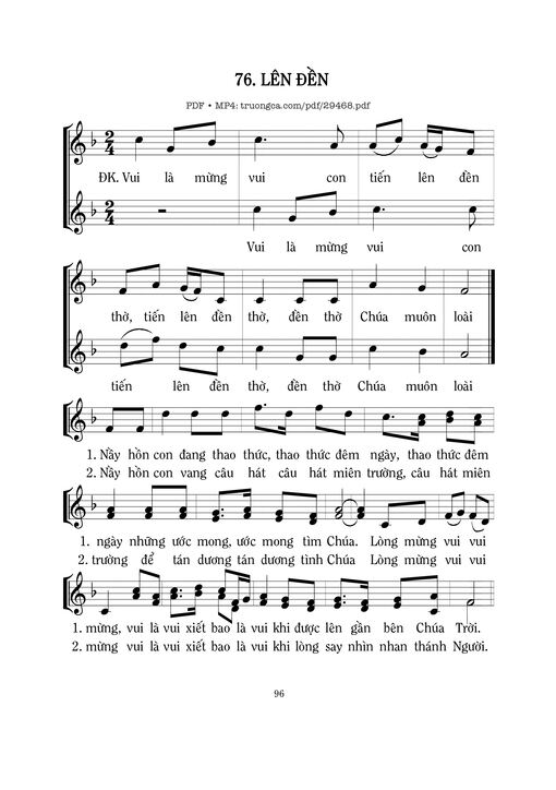 Sheet PDF of Lên Đền - Mi Trầm