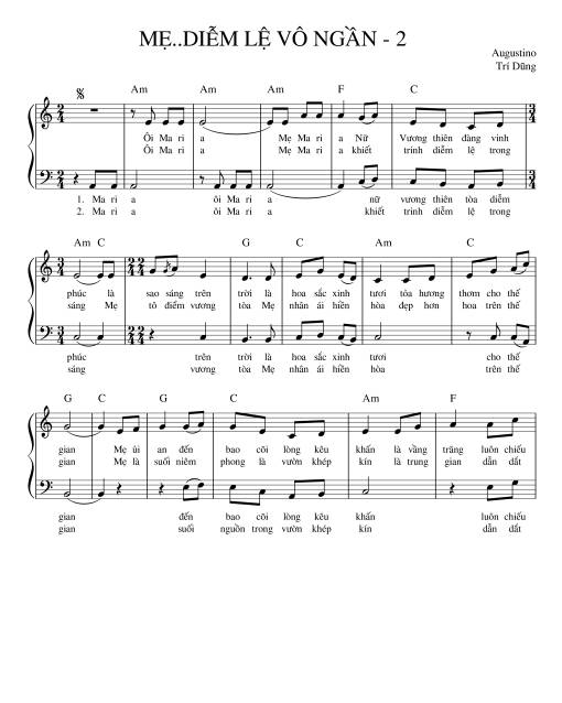 Sheet PDF of Mẹ diễm lệ vô ngần 2