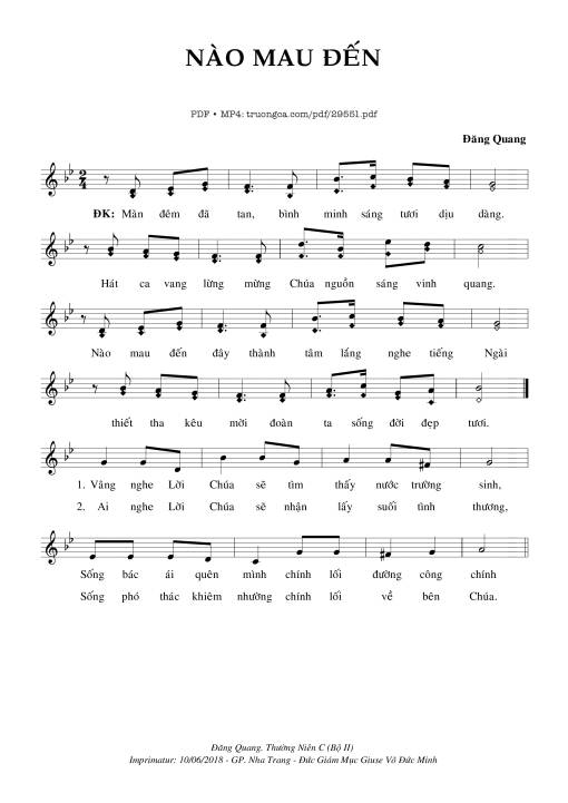 Nào Mau Đến - Đăng Quang